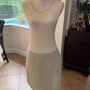 Ted Baker Cream Knit Tweed Midi Dress